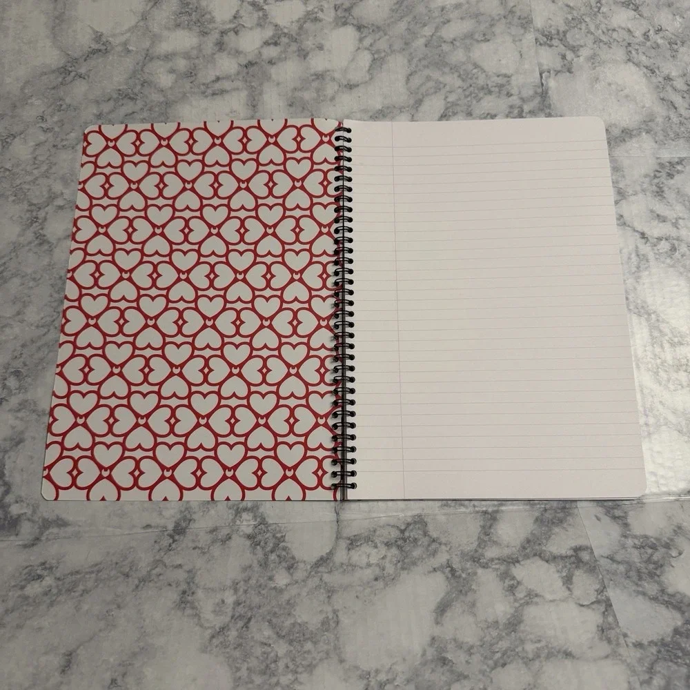 Clairefontaine A4 Spiral Notebook Ruled Paper College Writing‎ Pad Hearts Birds